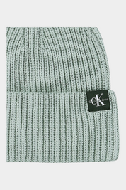 Cappello a costine monogram unisex verde calvin klein - l/xl - cappelli