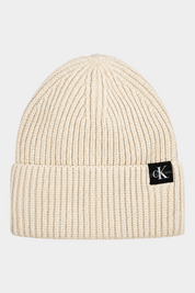 Cappello a costine monogram unisex avorio calvin klein - l/xl - cappelli