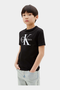 T-Shirt con Logo Iconico Bambino Nero CALVIN KLEIN - 12 anni