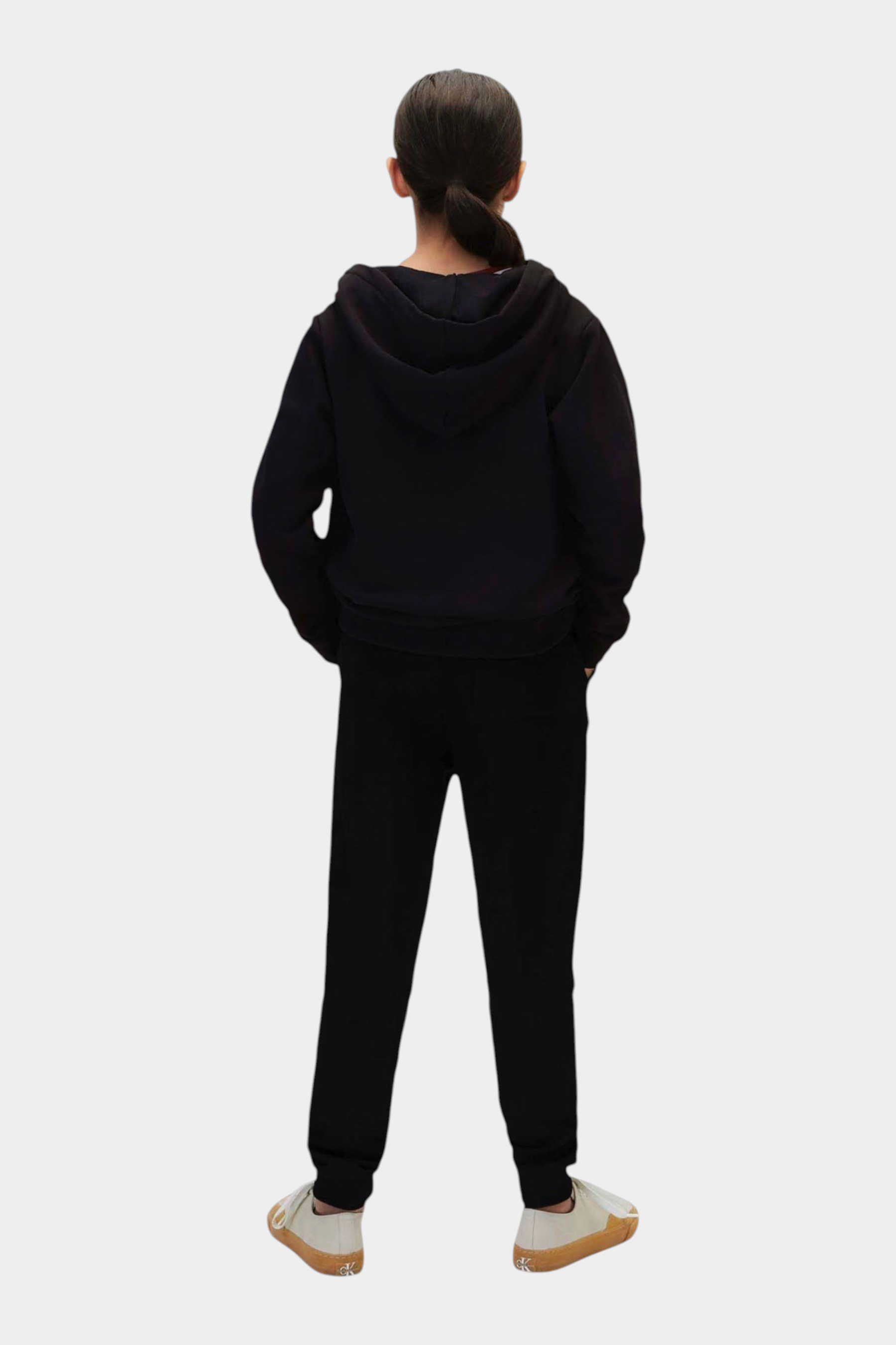 Pantaloni sportivi logo iconico bambino nero calvin klein