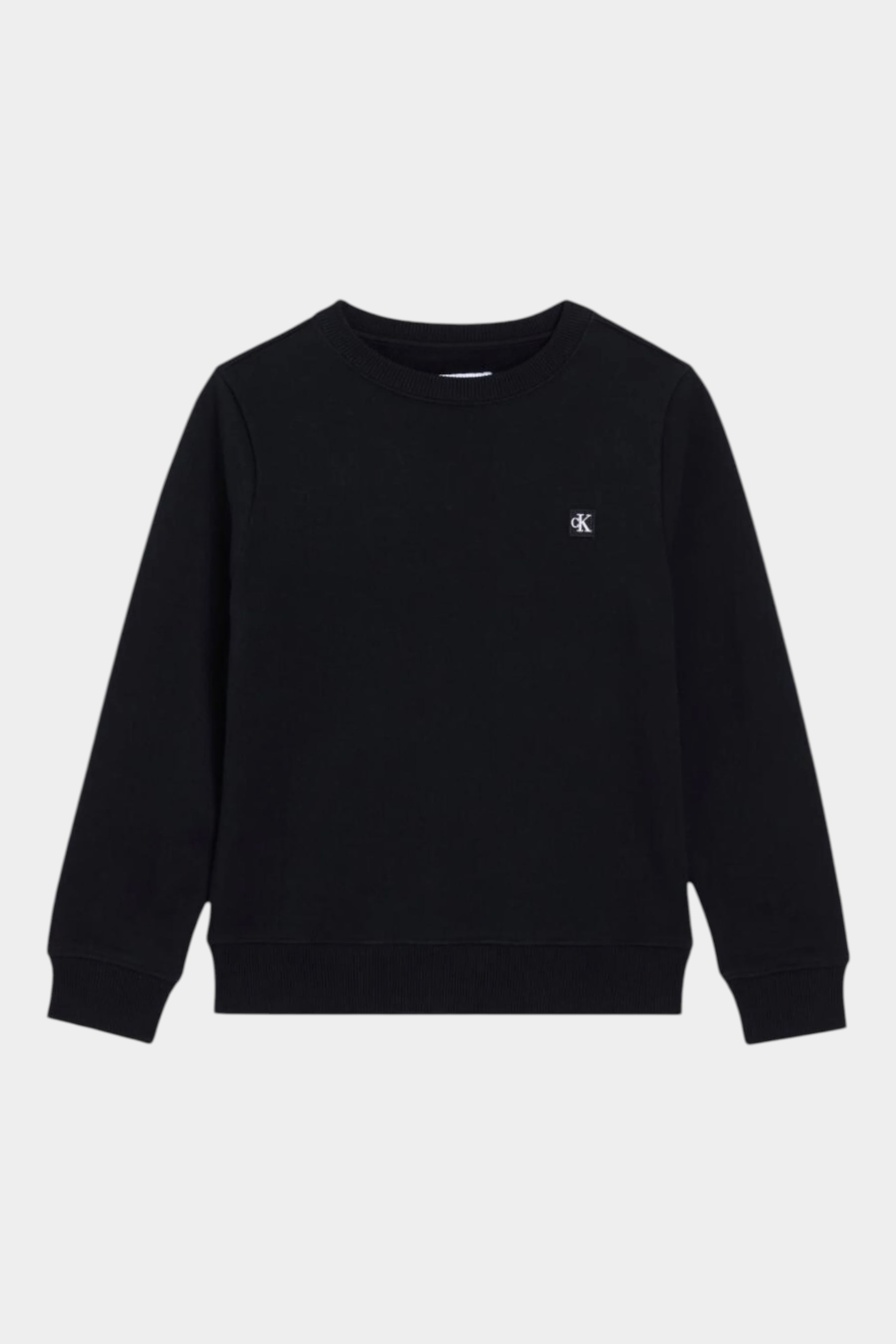Felpa girocollo bambino nero calvin klein - felpe