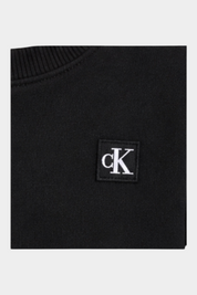 Felpa girocollo bambino nero calvin klein - felpe