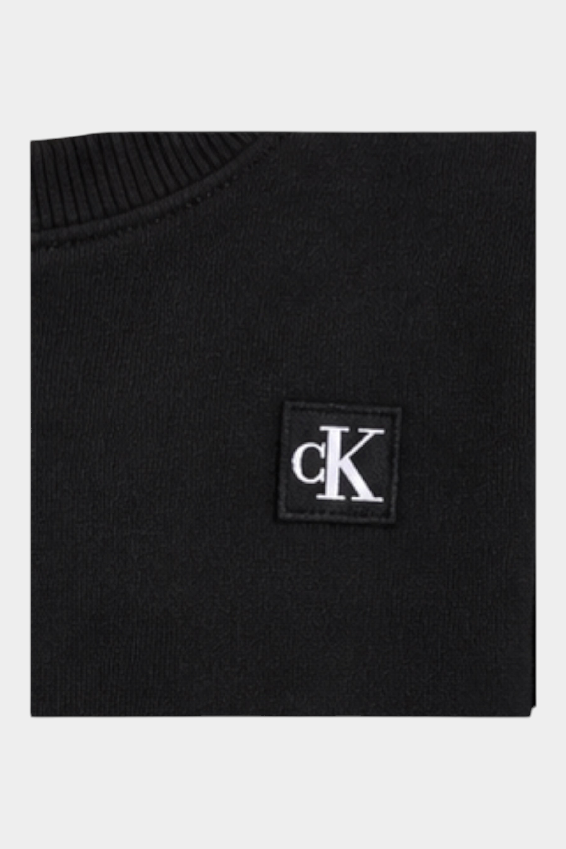 Felpa girocollo bambino nero calvin klein - felpe
