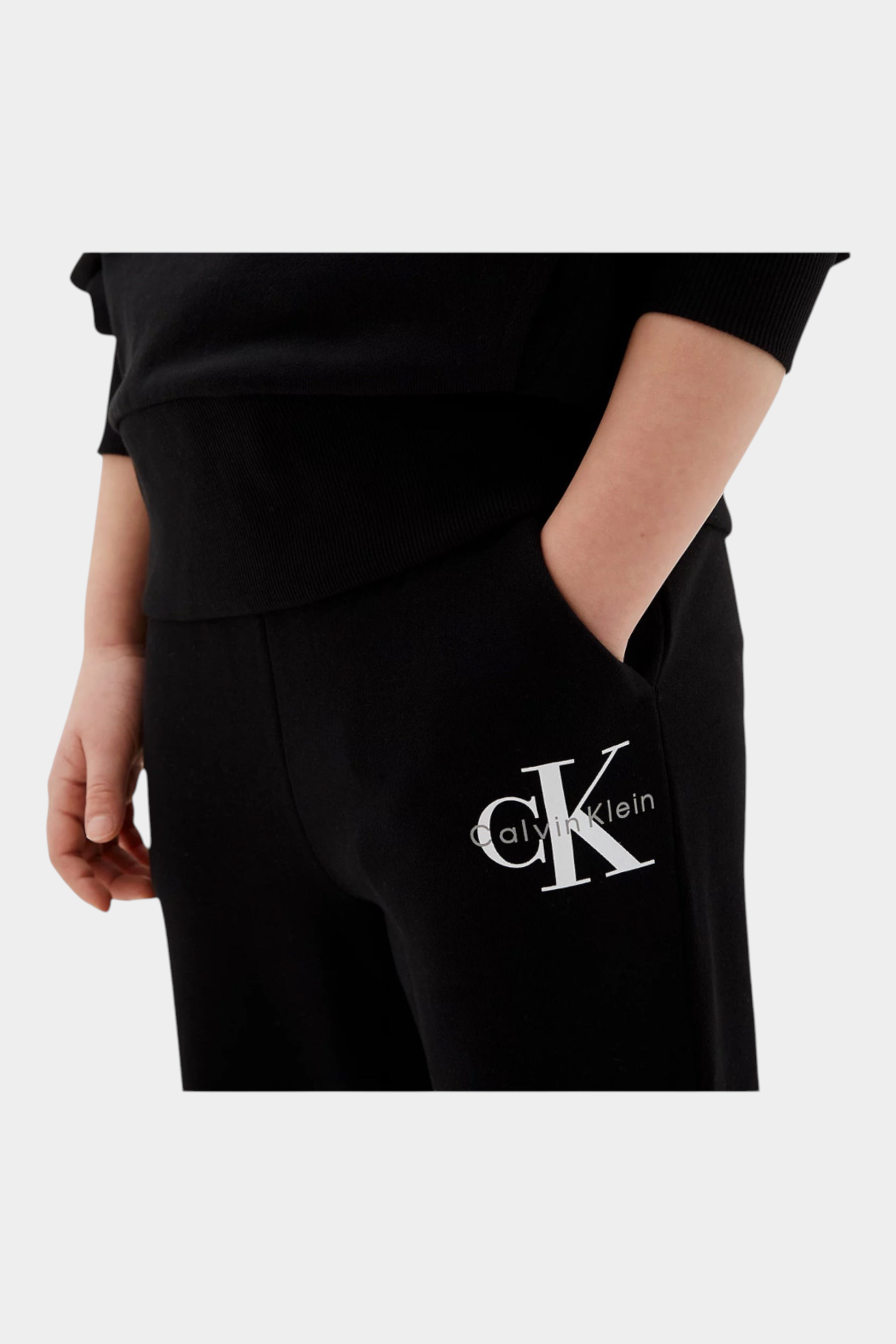 Pantaloni sportivi bambina nero calvin klein