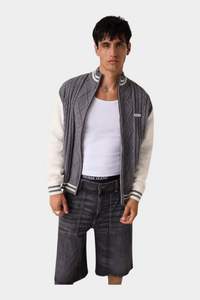Maglione bomber Uomo Grigio GUESS - S