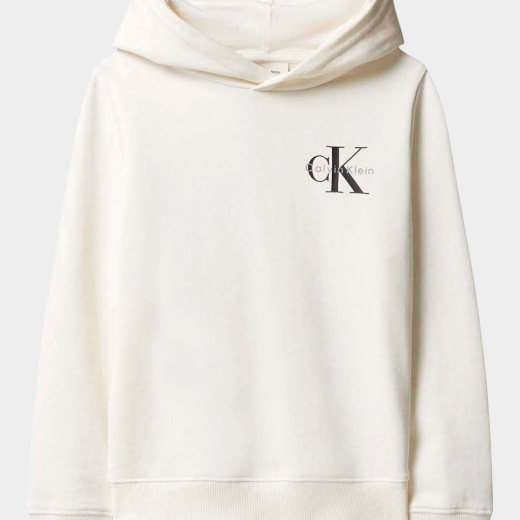 Felpa cappuccio bambina avorio calvin klein - felpe
