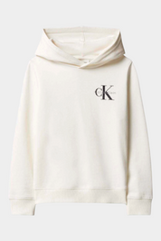 Felpa cappuccio bambina avorio calvin klein - felpe