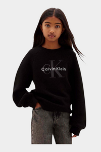 Maglione Girocollo Bambina Nero CALVIN KLEIN - 12 anni