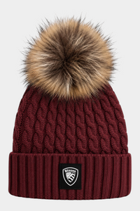 Cappello Marotta con Pompon in Lana Bordeaux BLAUER - S