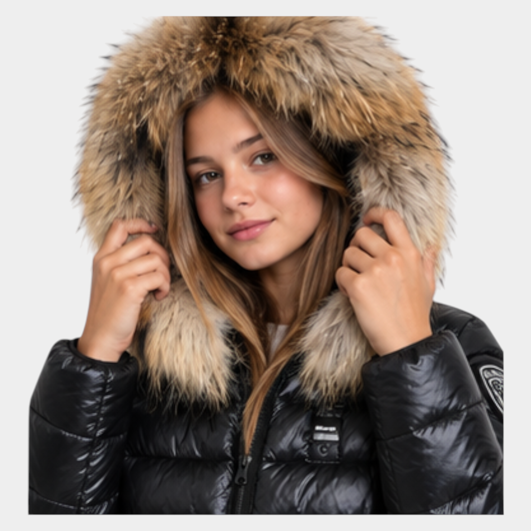 Giubbotto ivory micro rip bambina nero blauer - giubbotti