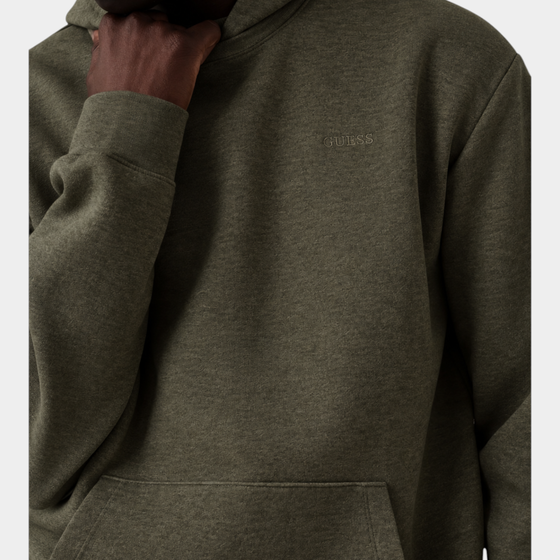 Felpa con cappuccio uomo verde guess - felpe