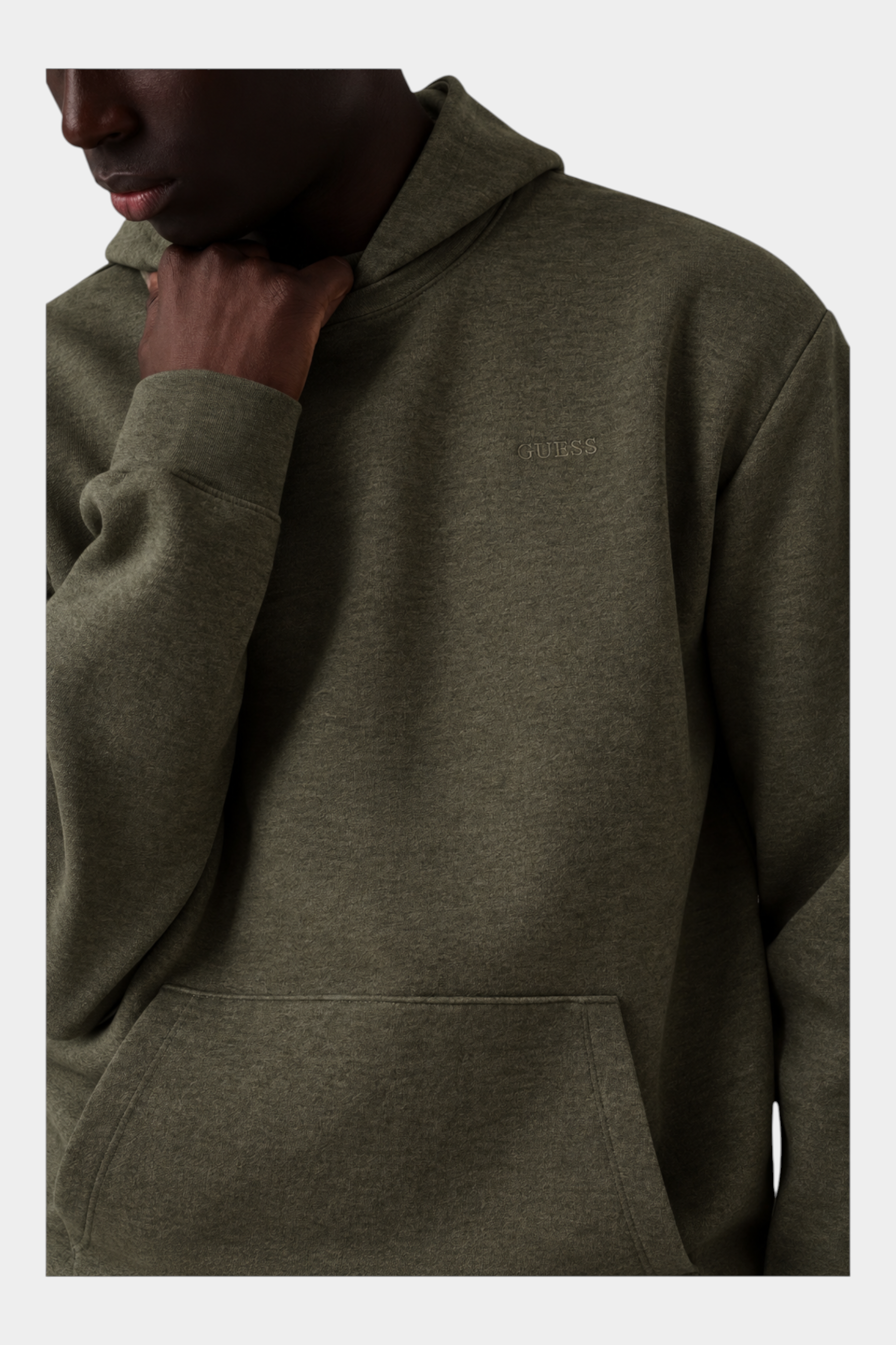 Felpa con cappuccio uomo verde guess - felpe