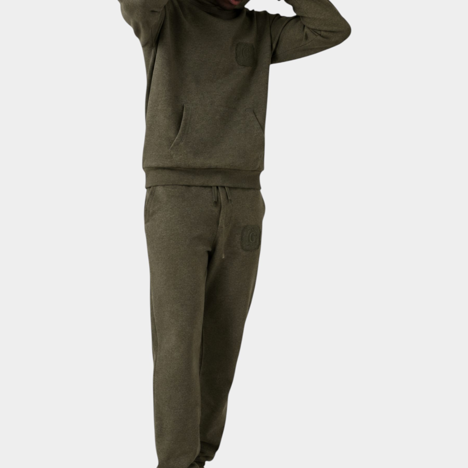 Felpa con cappuccio uomo verde guess - felpe