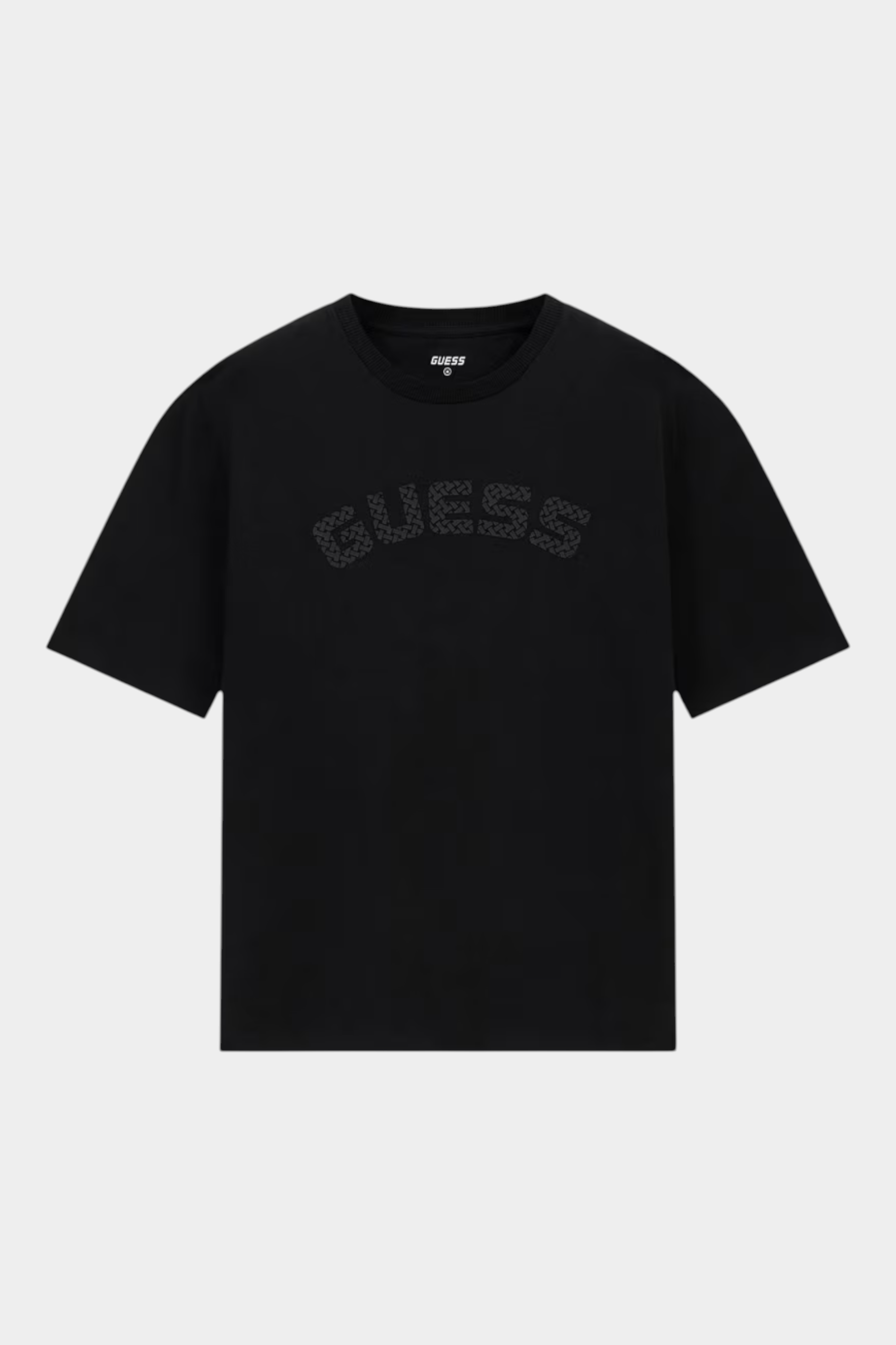 T-shirt logo petto uomo nero guess