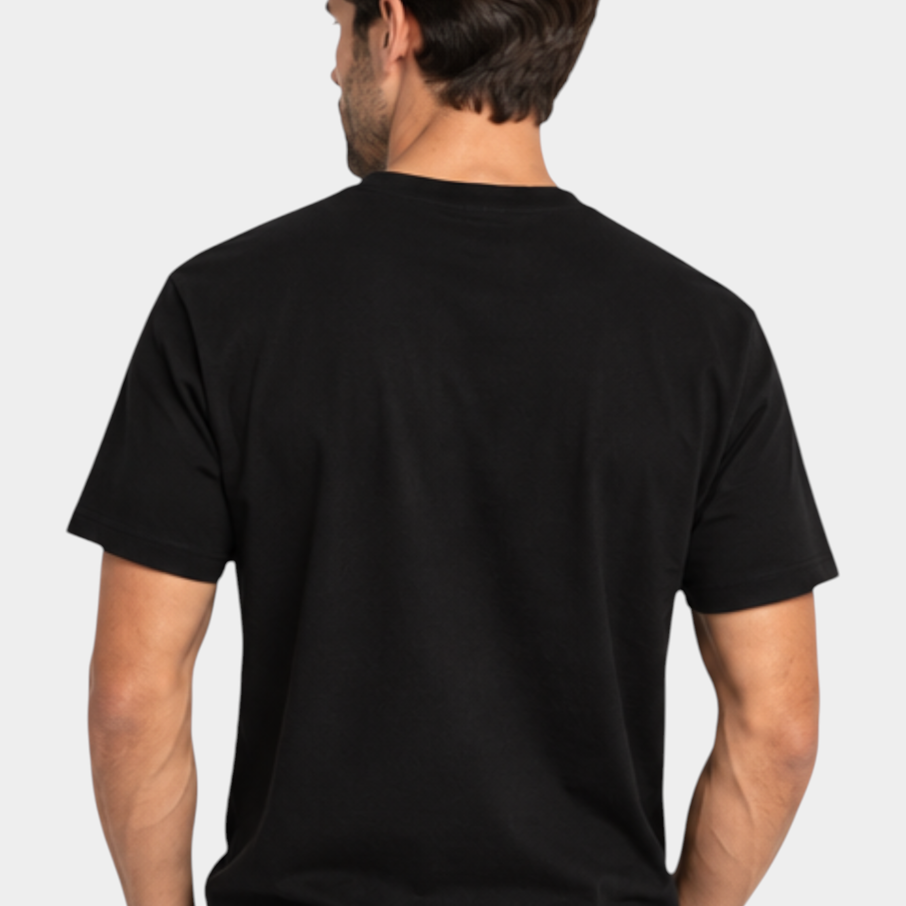 T-shirt logo petto uomo nero guess