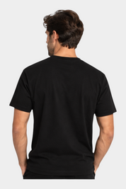 T-shirt logo petto uomo nero guess