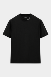 T-shirt logo collo uomo nero guess