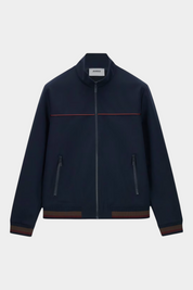 Felpa full in tessuto tecnico zip uomo blu guess - felpe