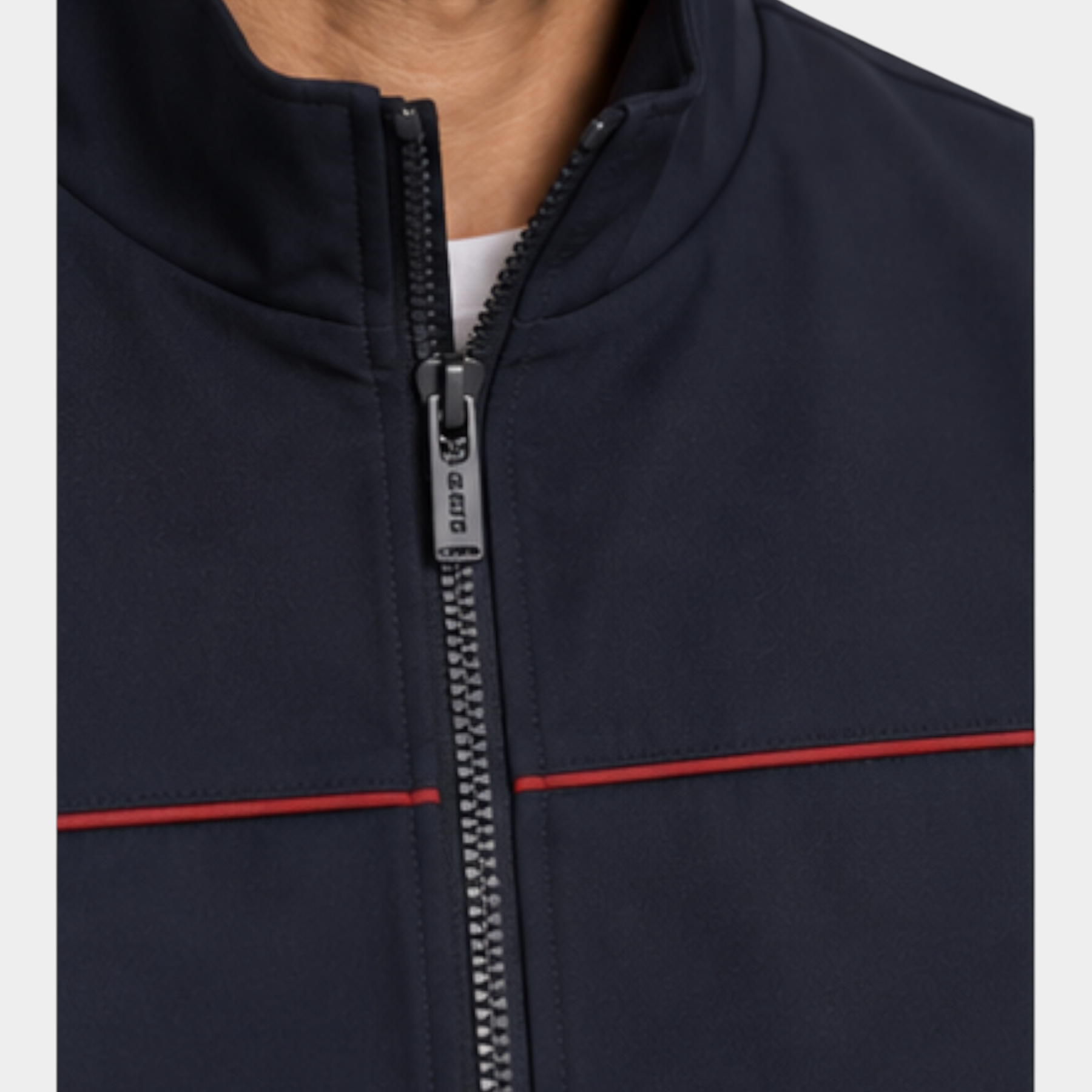 Felpa full in tessuto tecnico zip uomo blu guess - felpe