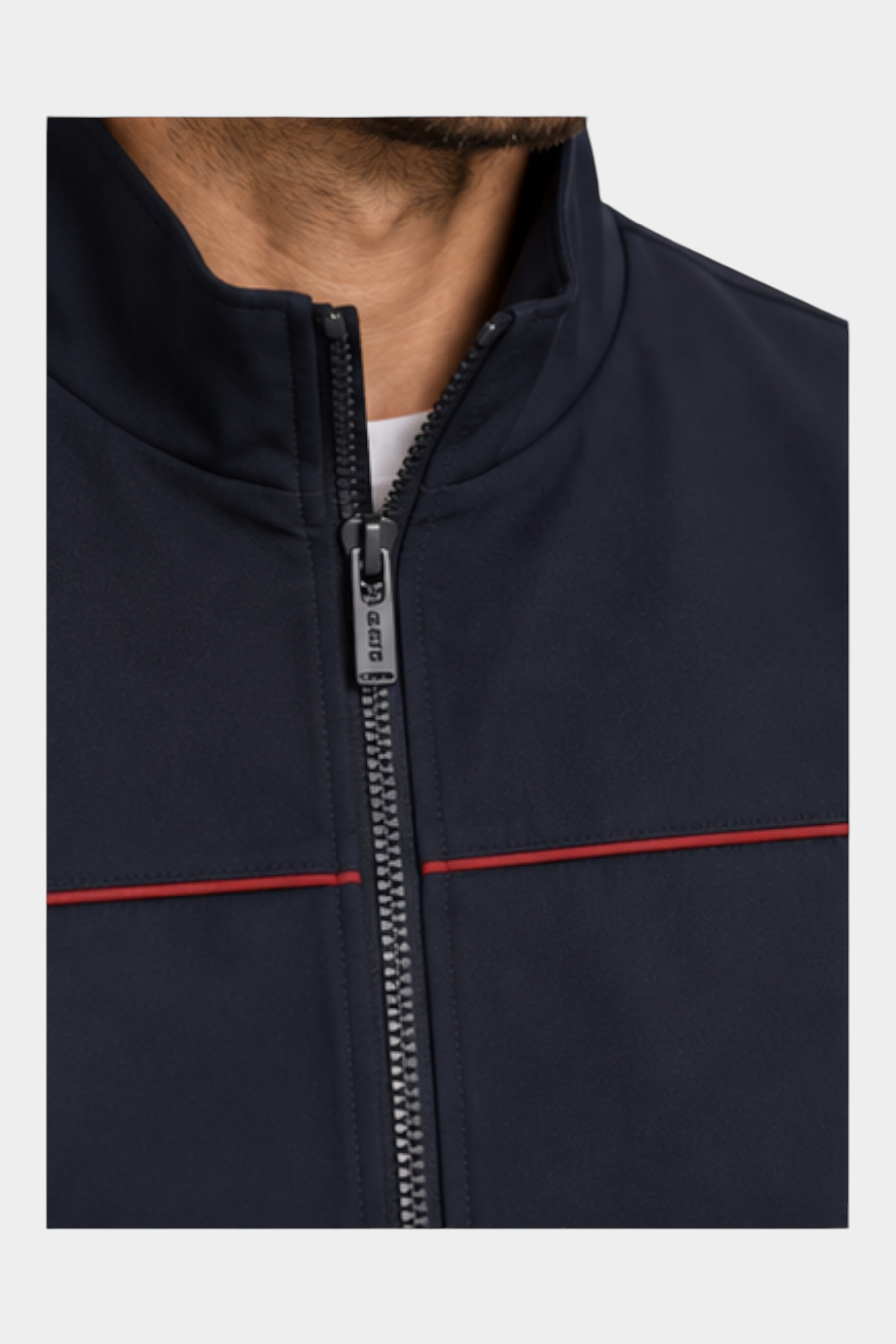 Felpa full in tessuto tecnico zip uomo blu guess - felpe
