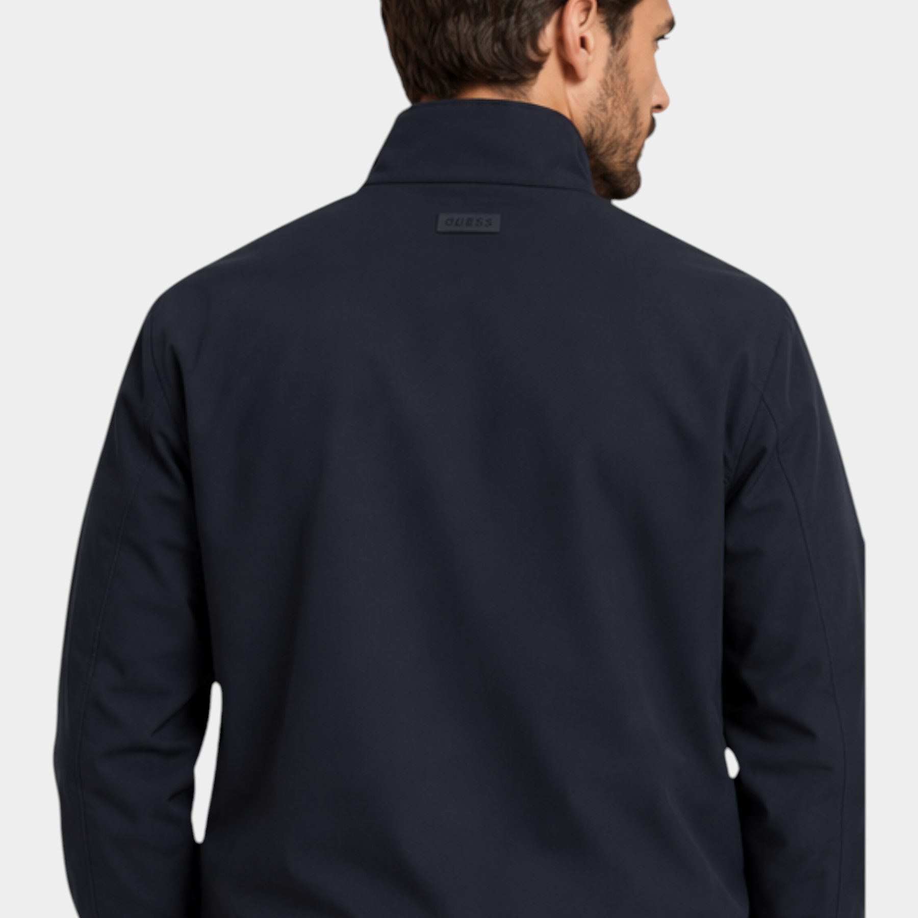 Felpa full in tessuto tecnico zip uomo blu guess - felpe