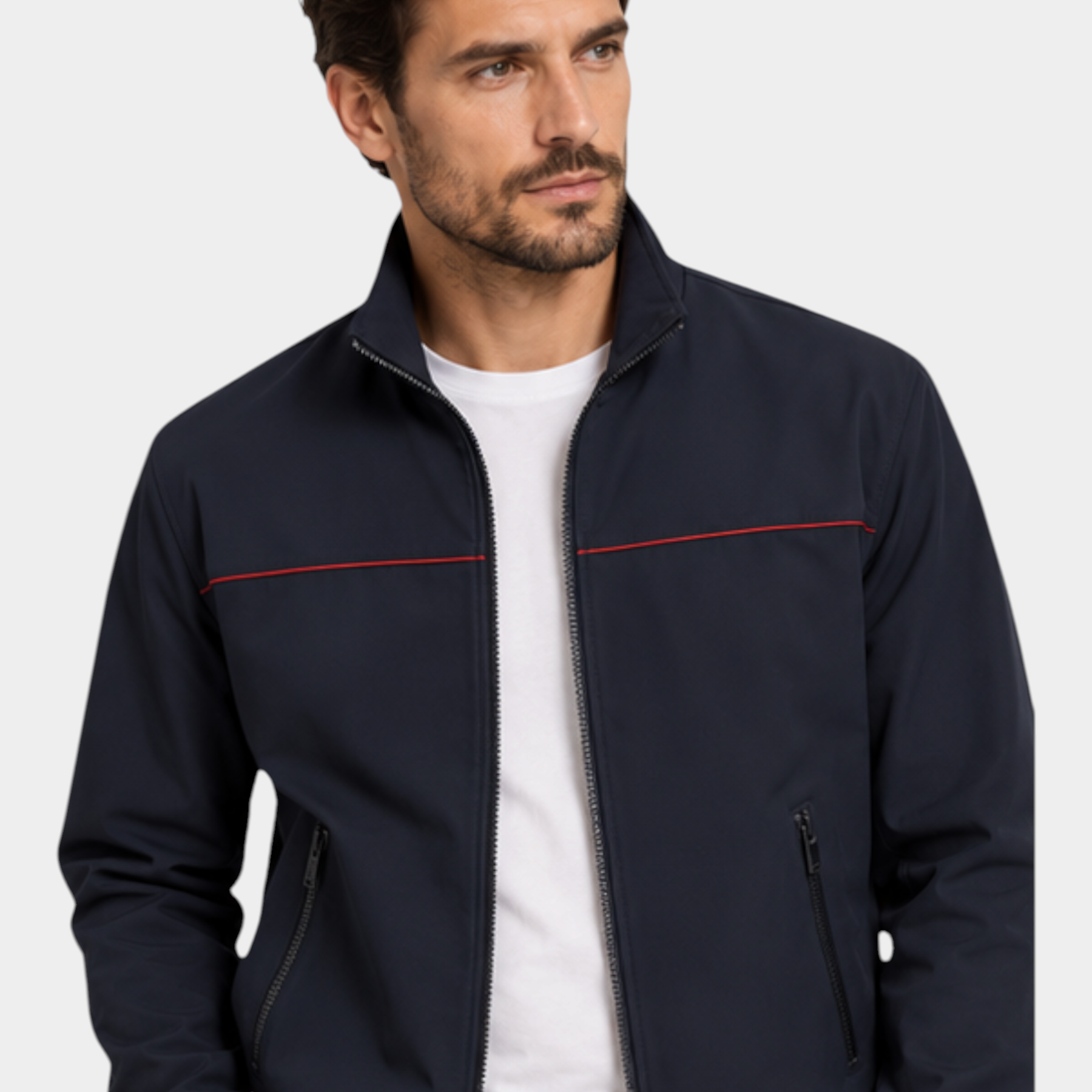 Felpa full in tessuto tecnico zip uomo blu guess - felpe