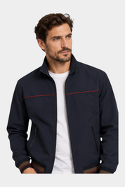 Felpa full in tessuto tecnico zip uomo blu guess - felpe
