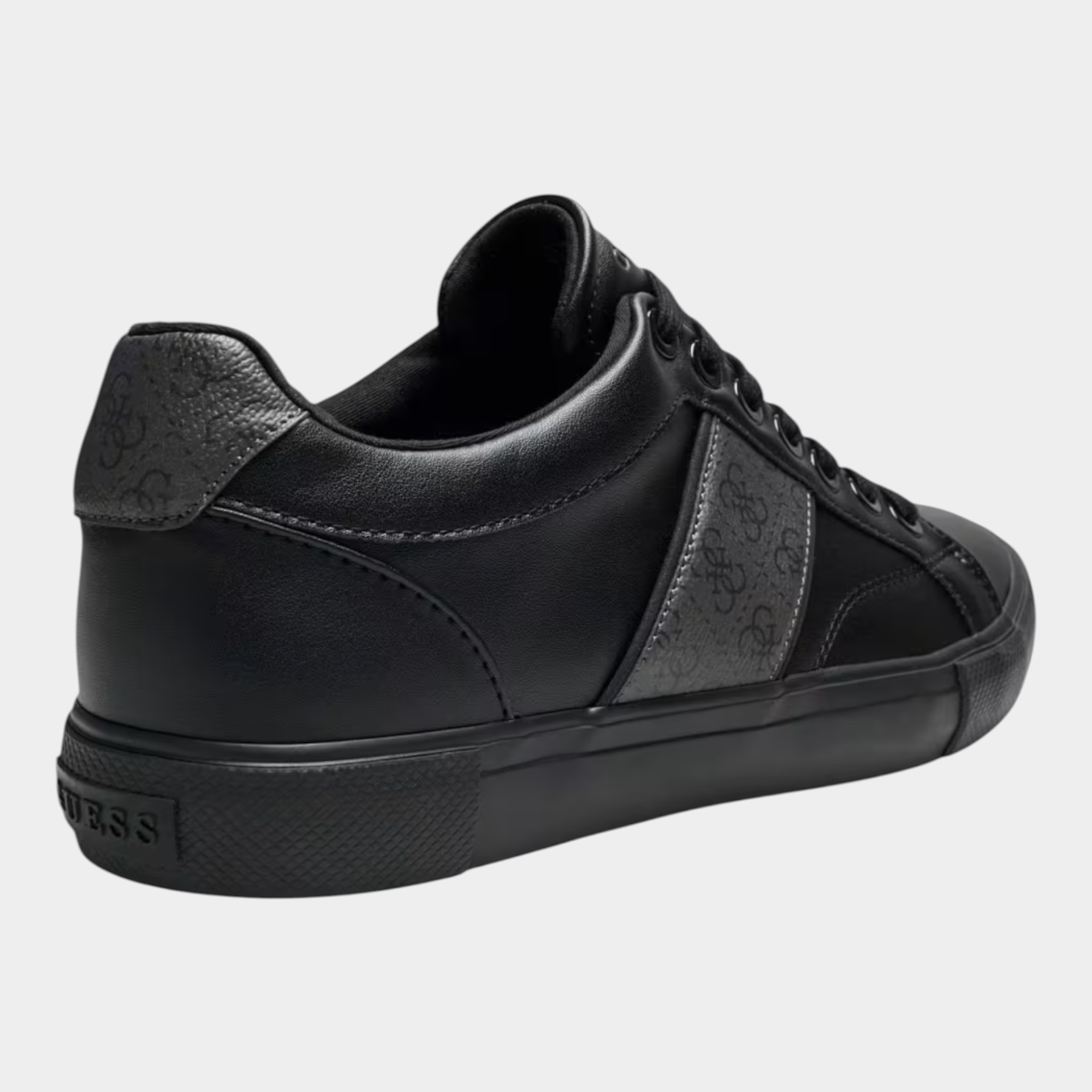 Sneakers in pelle genuine cribe uomo nero guess