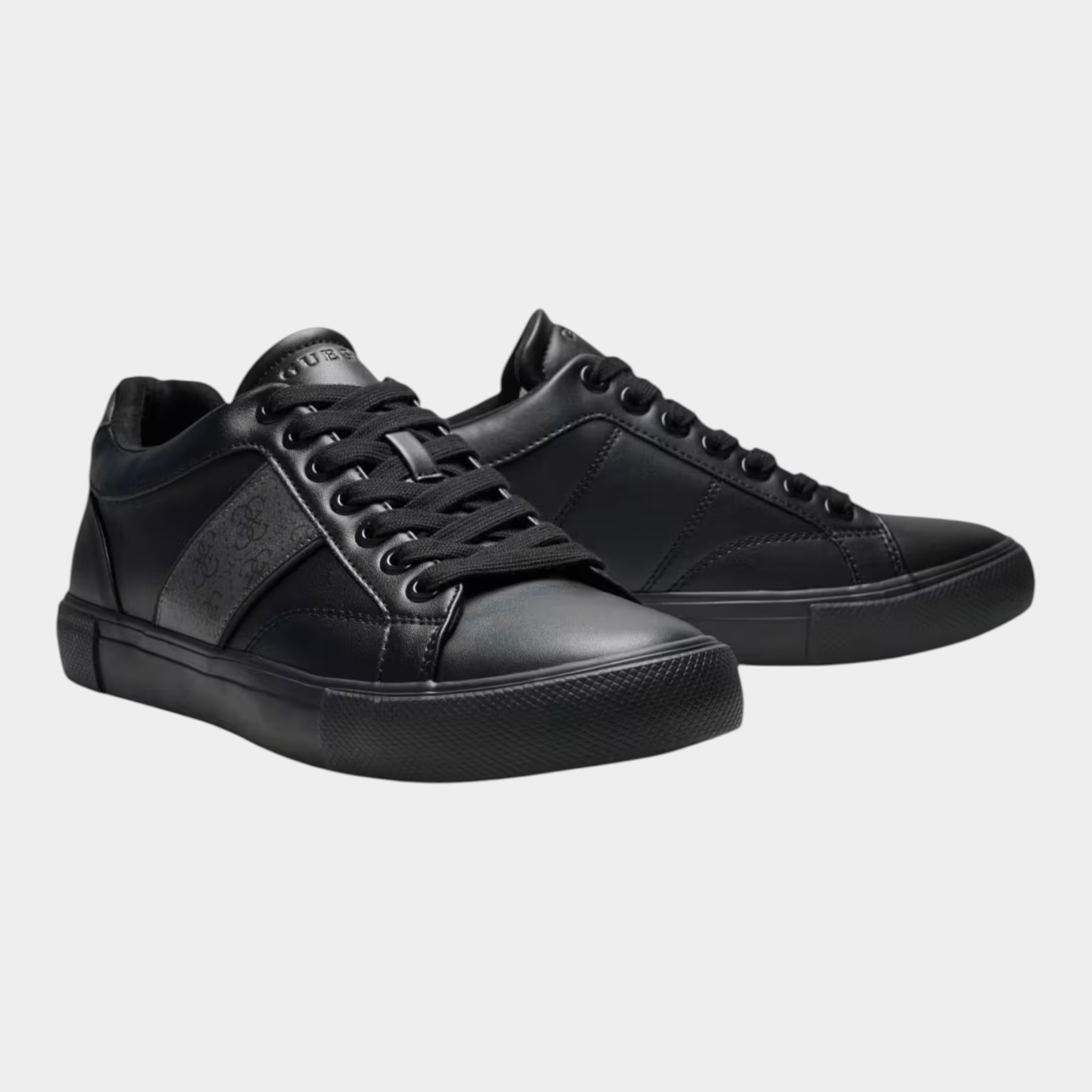 Sneakers in pelle genuine cribe uomo nero guess