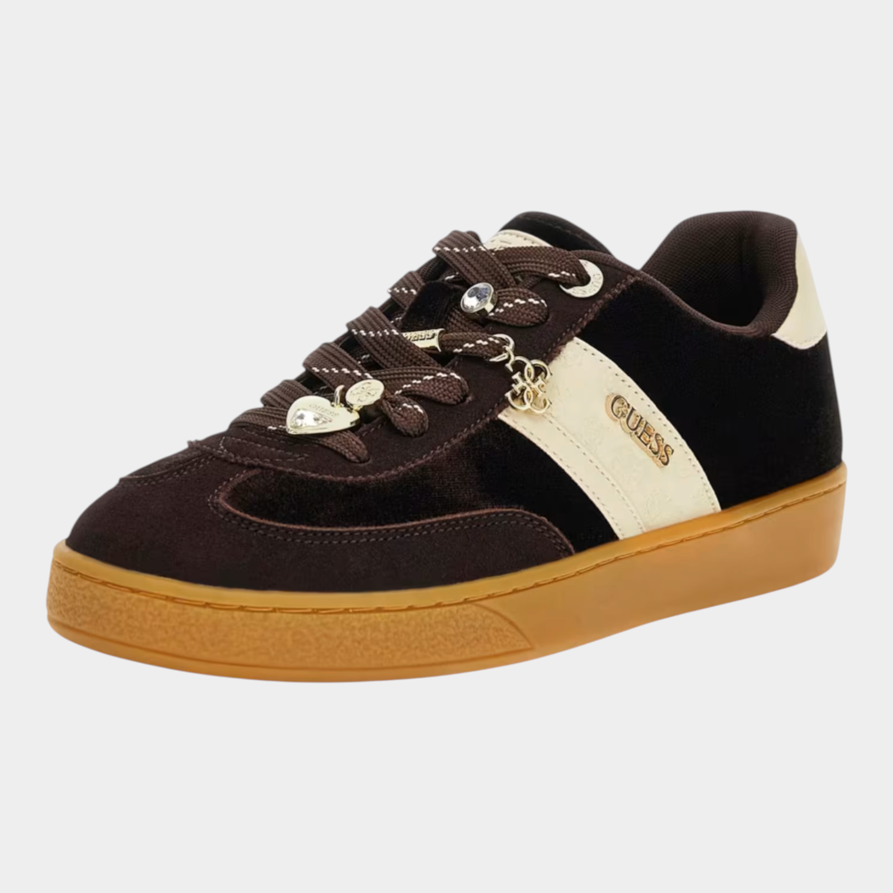 Sneakers naoki velvet donna marrone guess