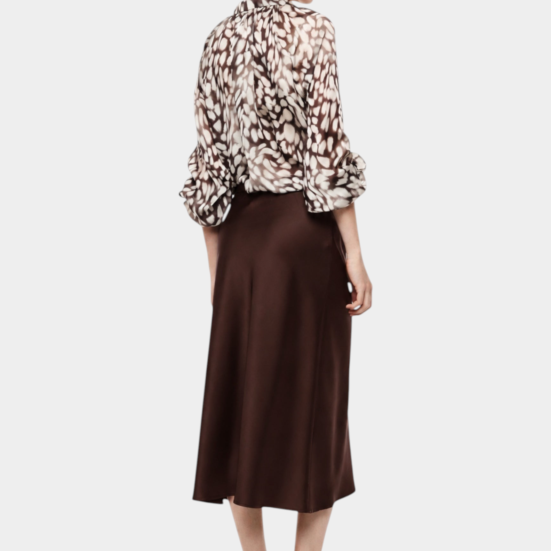 Gonna midi a vita alta con linea svasata donna bordeaux imperial - gonne