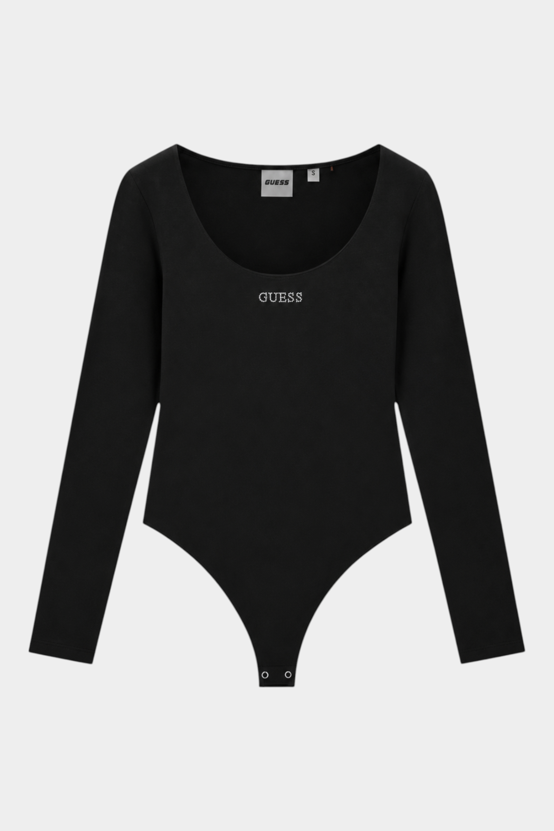 Body con logo a borchie donna nero guess
