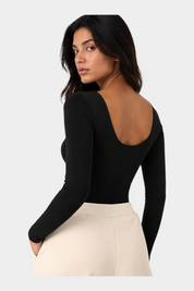 Body con logo a borchie donna nero guess