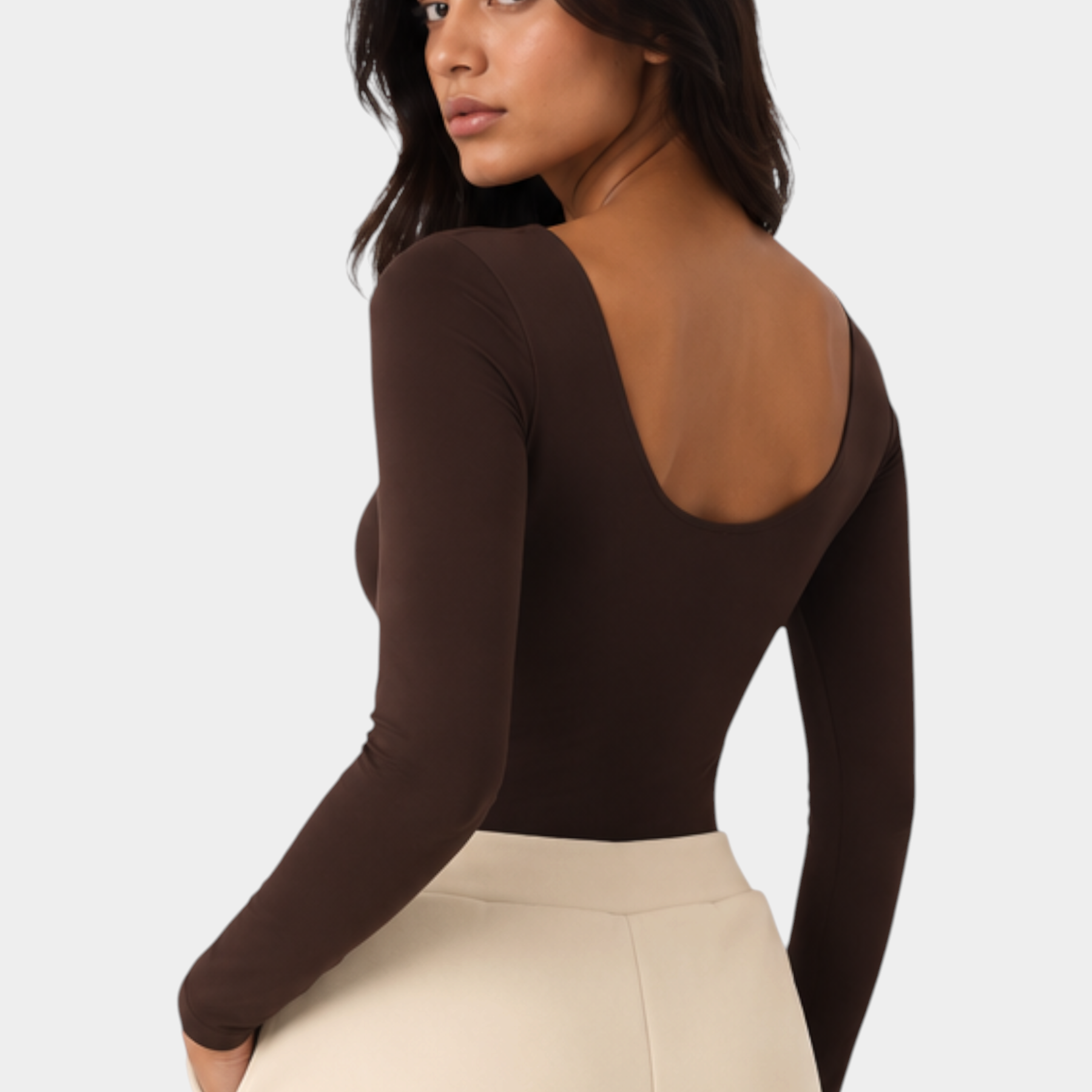 Body con logo a borchie donna marrone guess