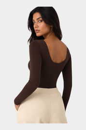 Body con logo a borchie donna marrone guess