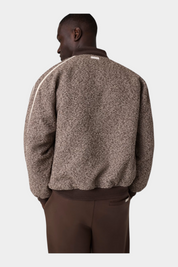 Giacca bomber full zip uomo marrone guess - felpe