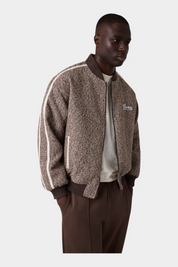 Giacca bomber full zip uomo marrone guess - felpe