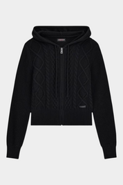 Maglione con zip in misto lana donna nero guess - maglie