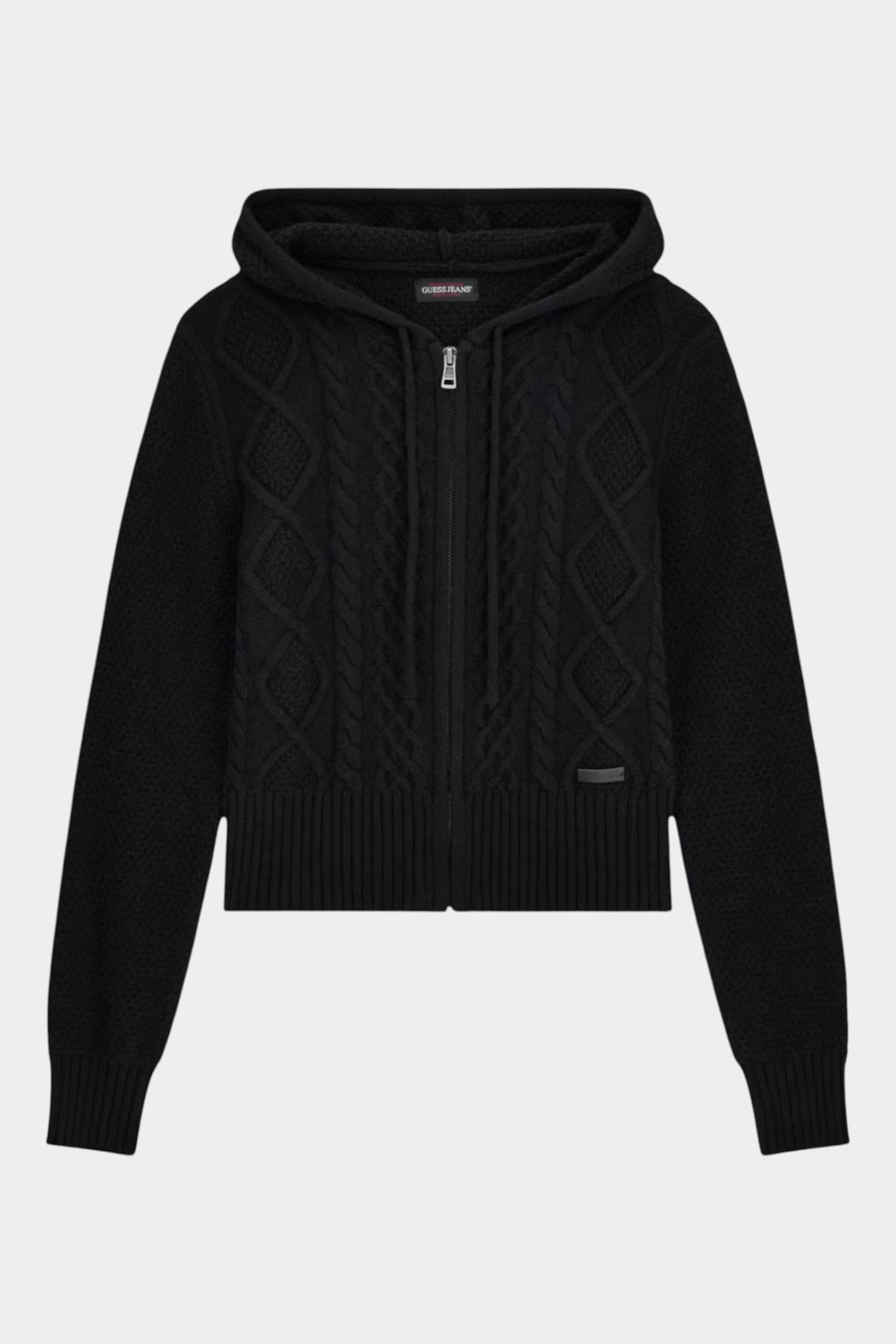 Maglione con zip in misto lana donna nero guess - maglie