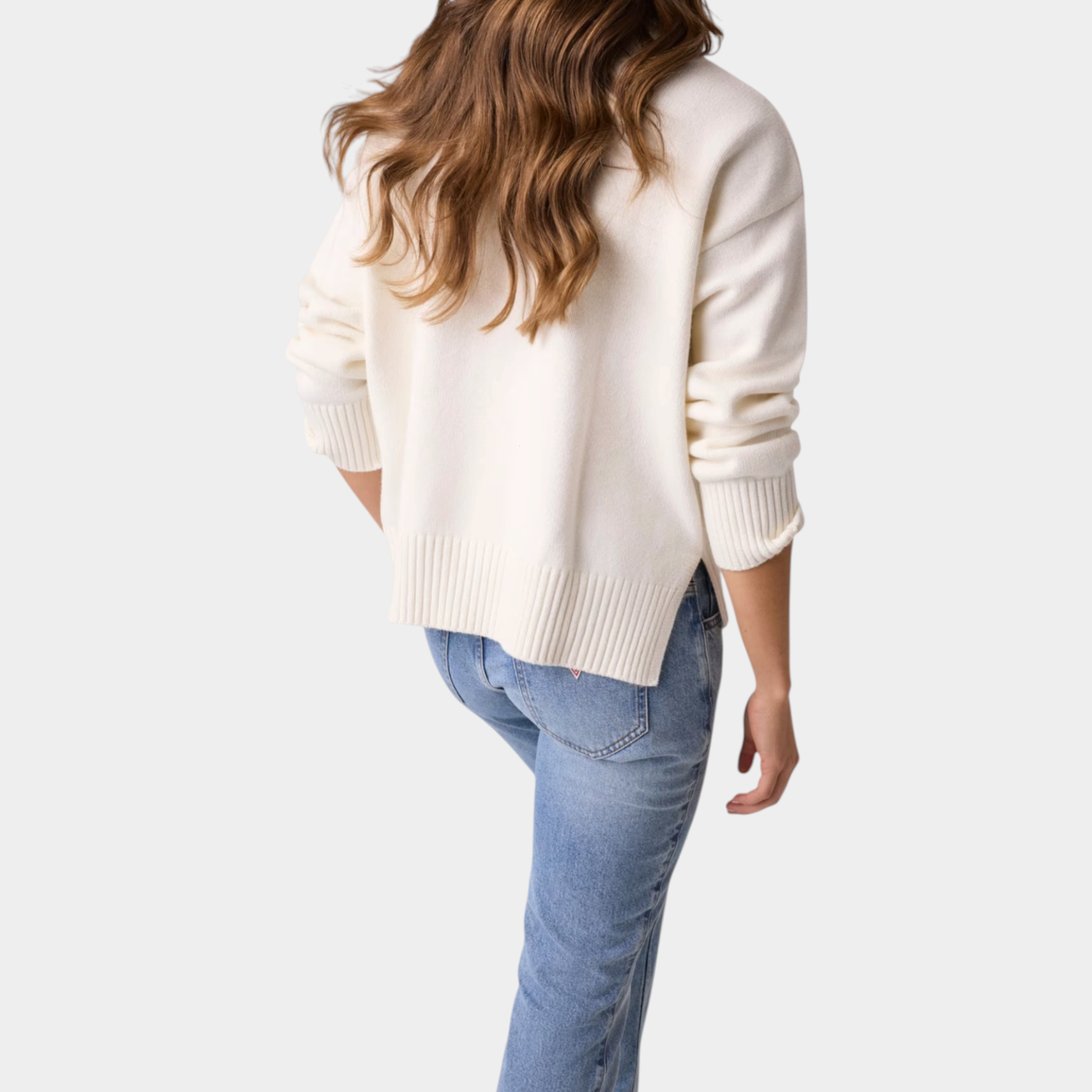 Maglione in misto lana donna avorio guess - maglie