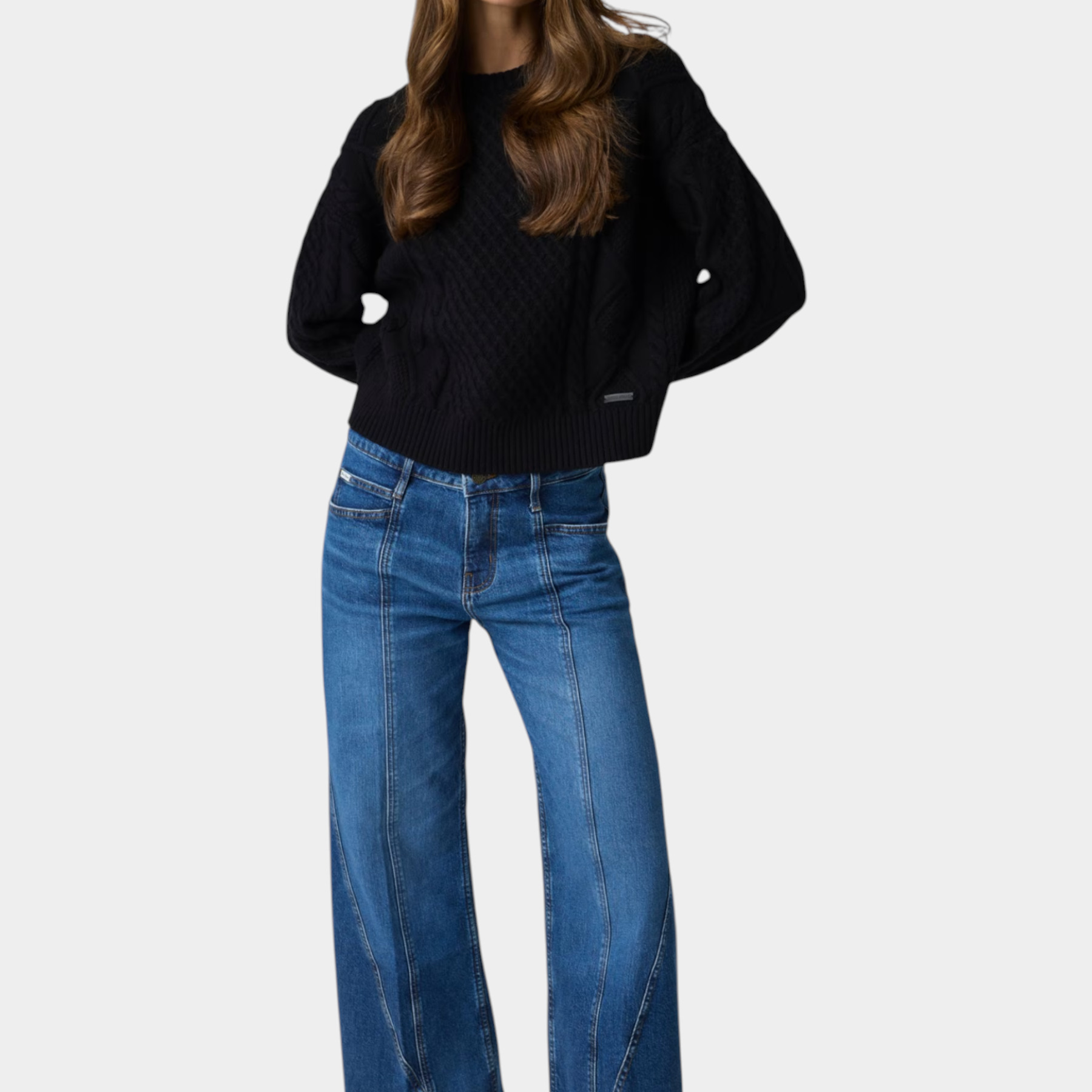 Maglione in misto lana donna nero guess - maglie