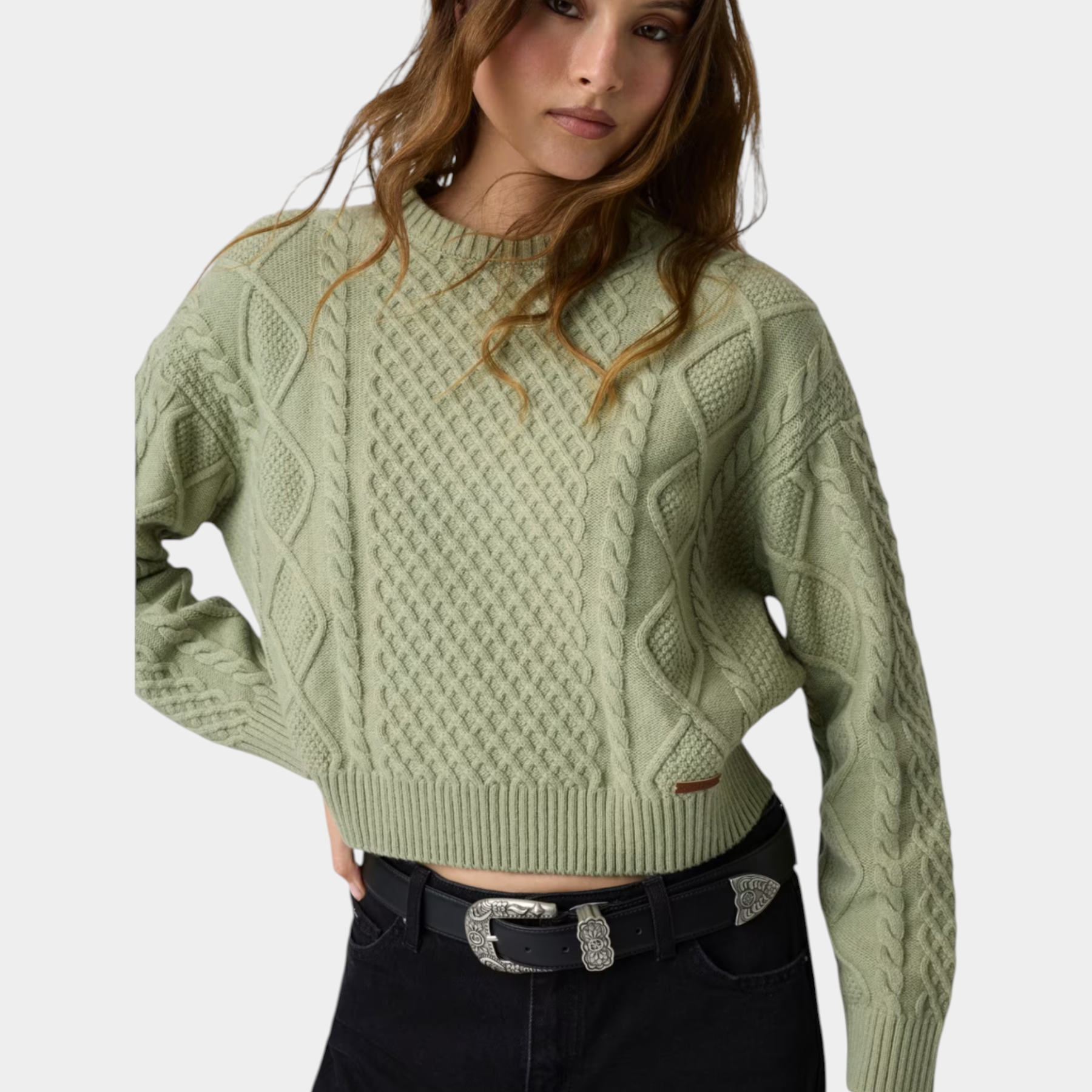 Maglione in misto lana donna verde guess - maglie
