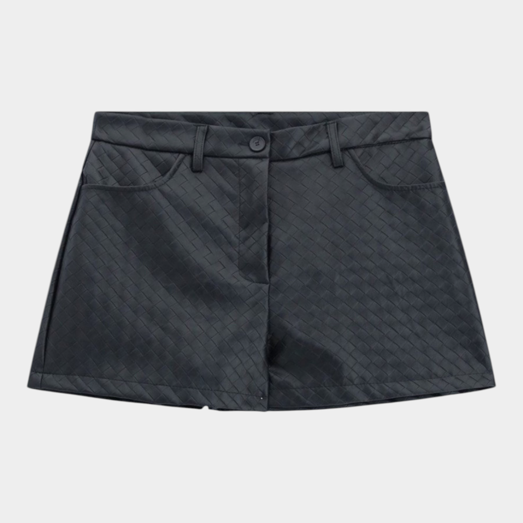 Shorts regular-fit con motivo geometrico e tasche donna nero imperial