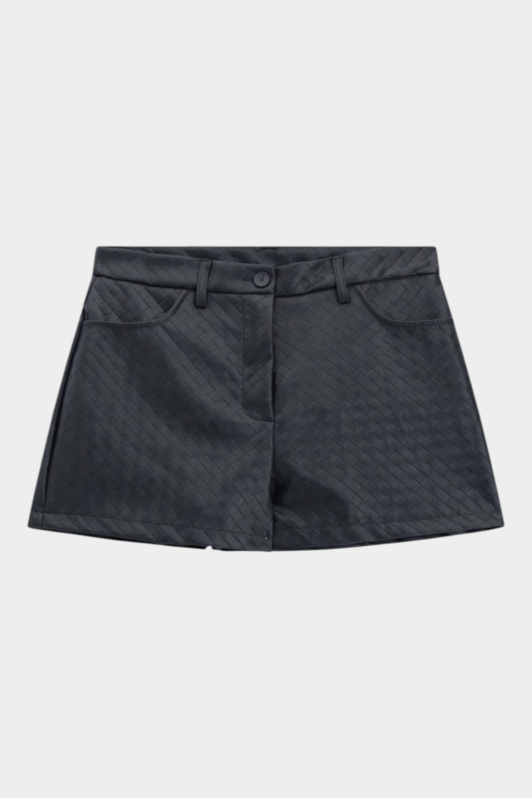 Shorts regular-fit con motivo geometrico e tasche donna nero imperial
