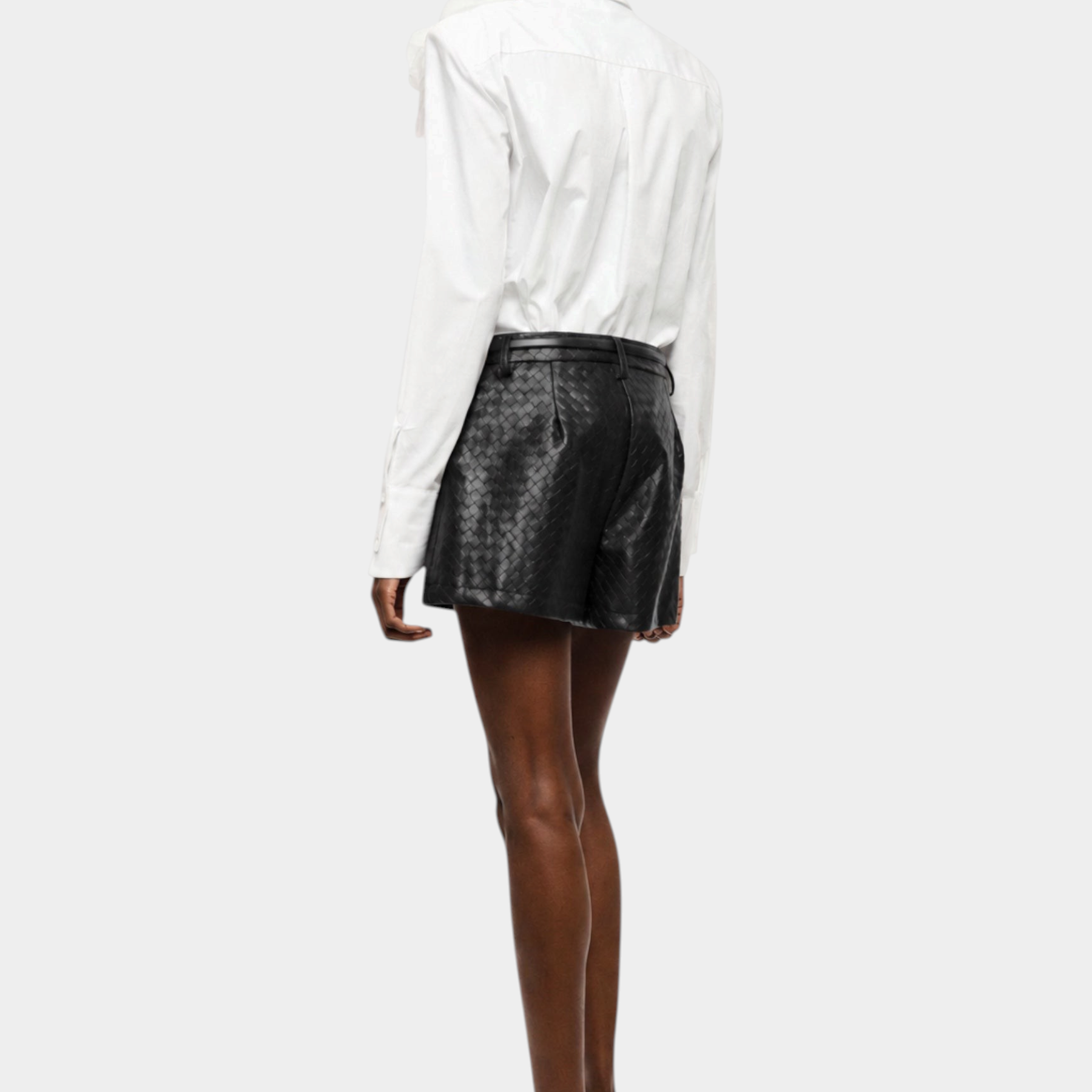 Shorts regular-fit con motivo geometrico e tasche donna nero imperial
