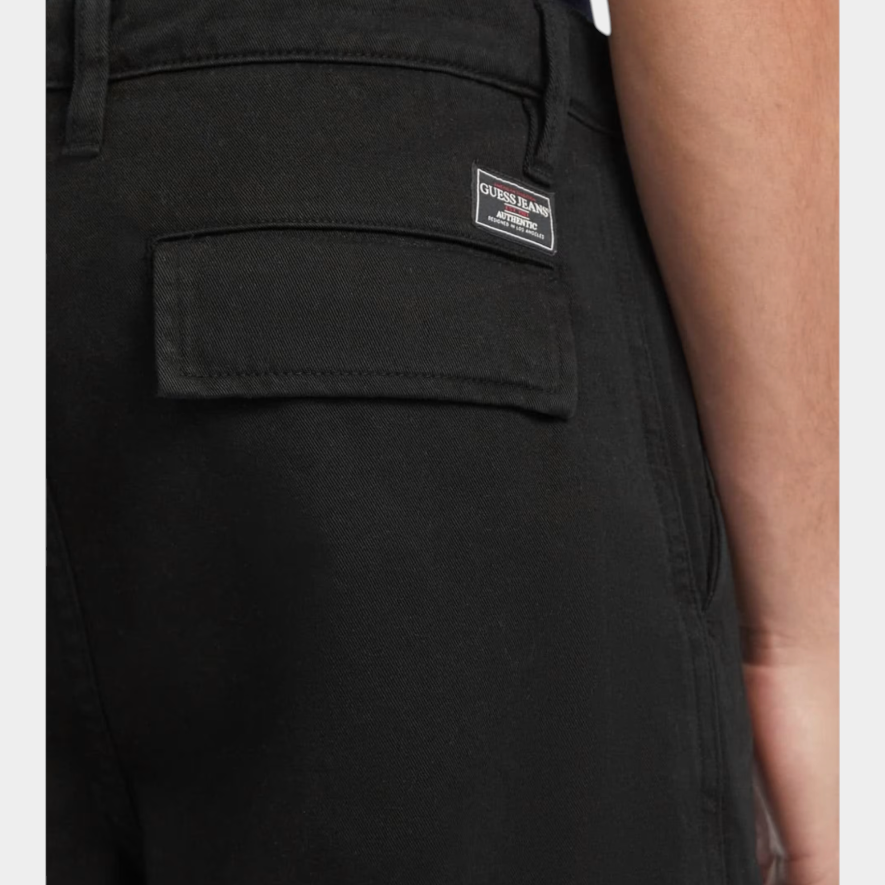 Pantalone chino cargo uomo nero guess - pantaloni