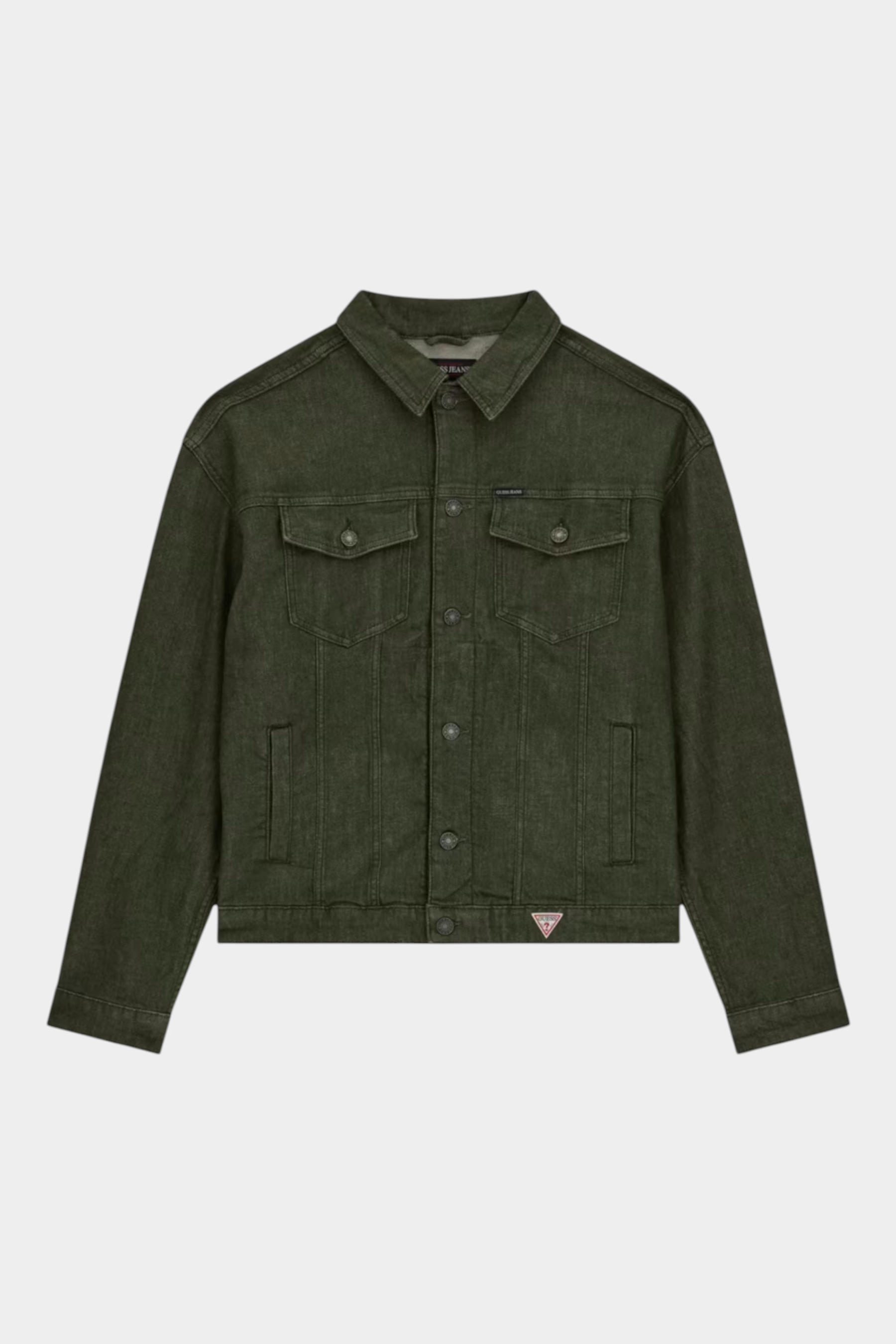 Giacca in denim oversize uomo verde guess - giacche