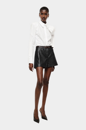 Shorts regular-fit con motivo geometrico e tasche donna nero imperial