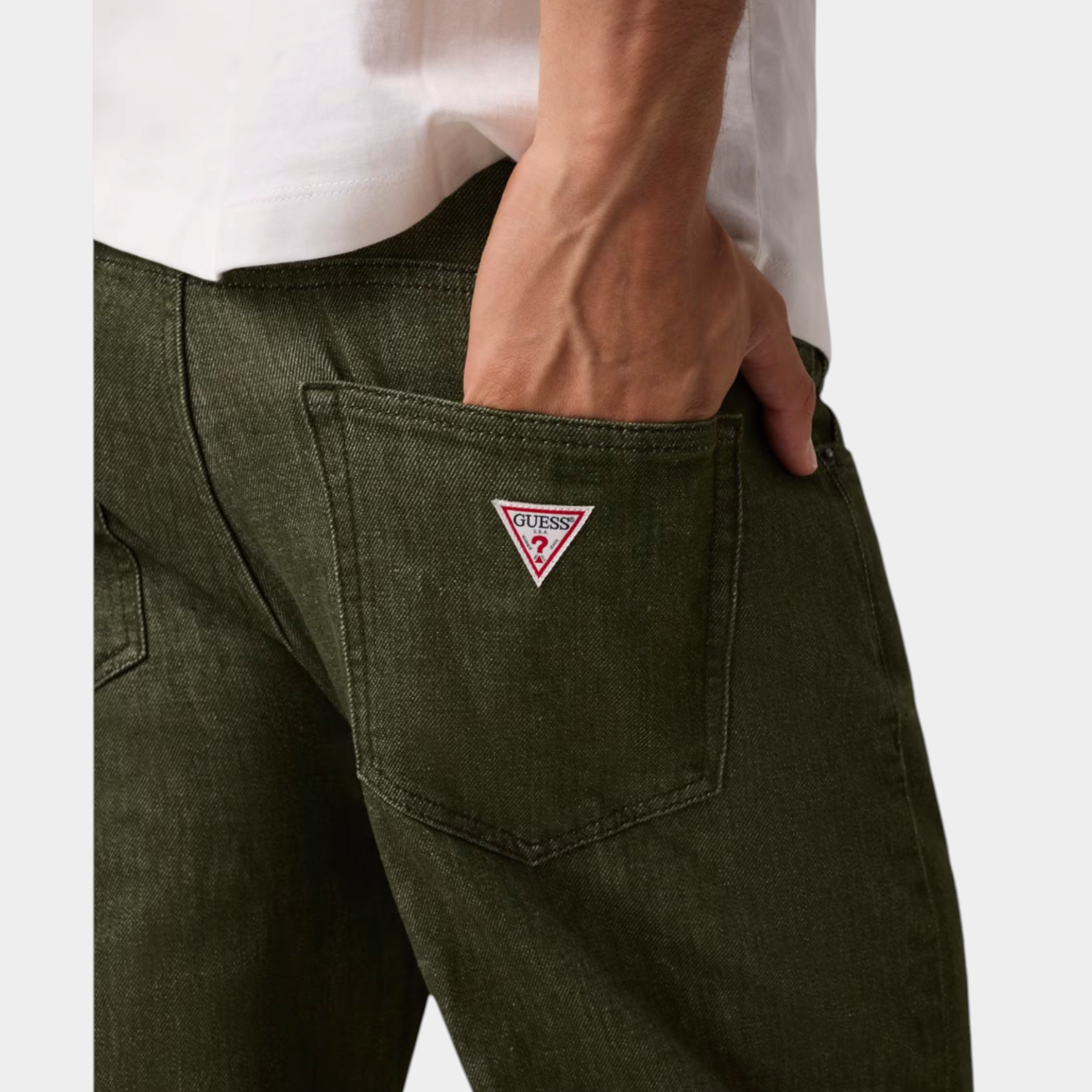 Jeans g18 relaxed uomo verde guess
