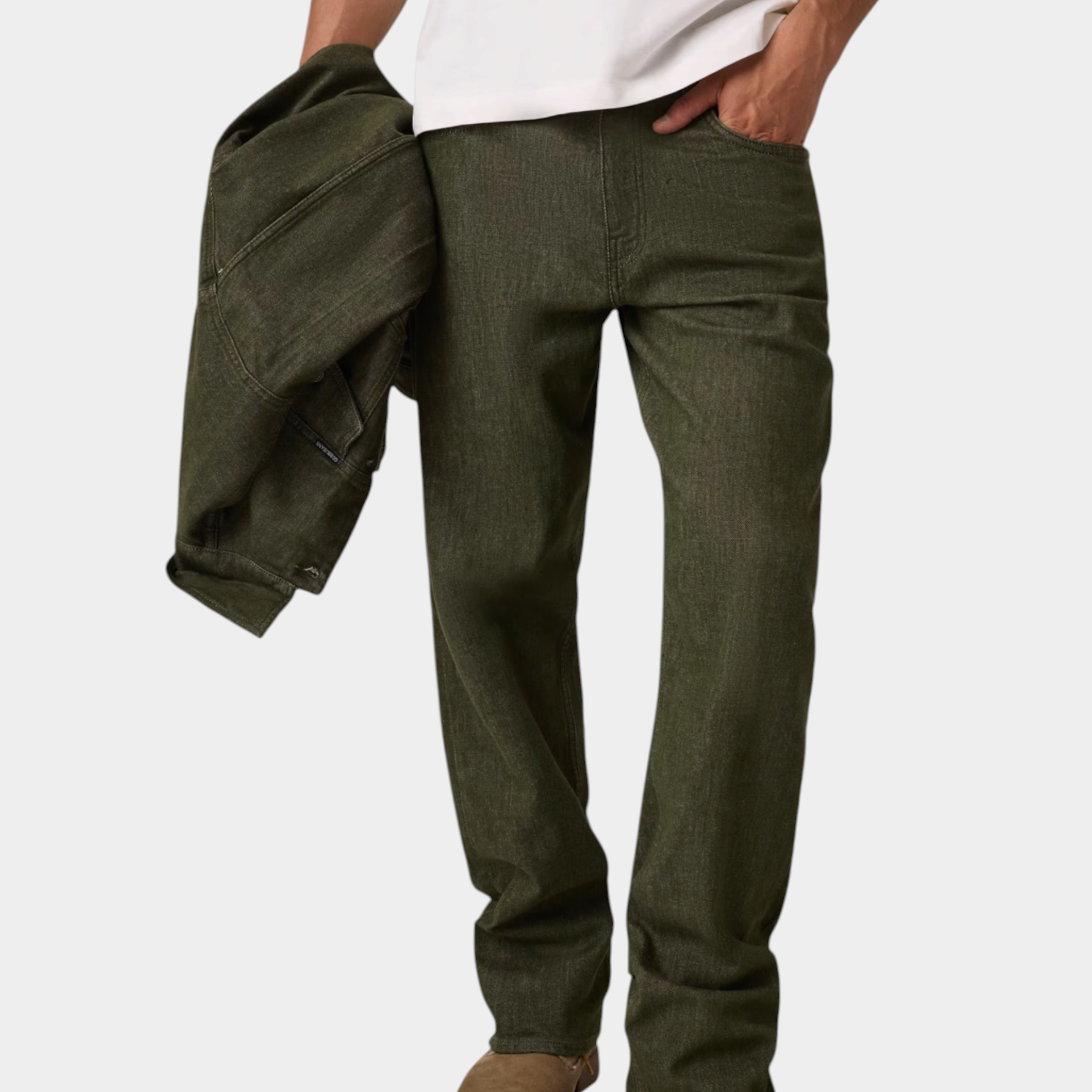 Jeans g18 relaxed uomo verde guess